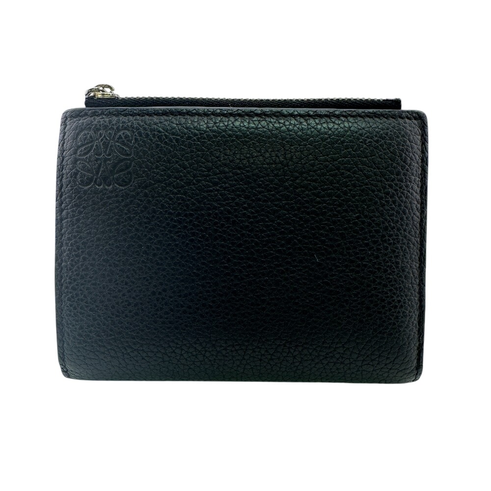 ロエベ LOEWE 二つ折り財布 アナグラム スリム コンパクトウォレット コンパクトウォレット ブラック