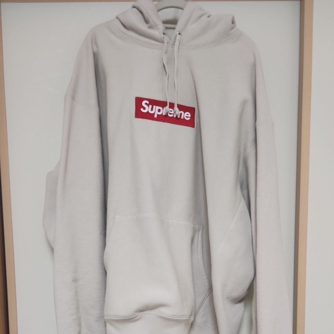Supreme Box Logo Hooded Sweatshirt "Stone" (24FW)