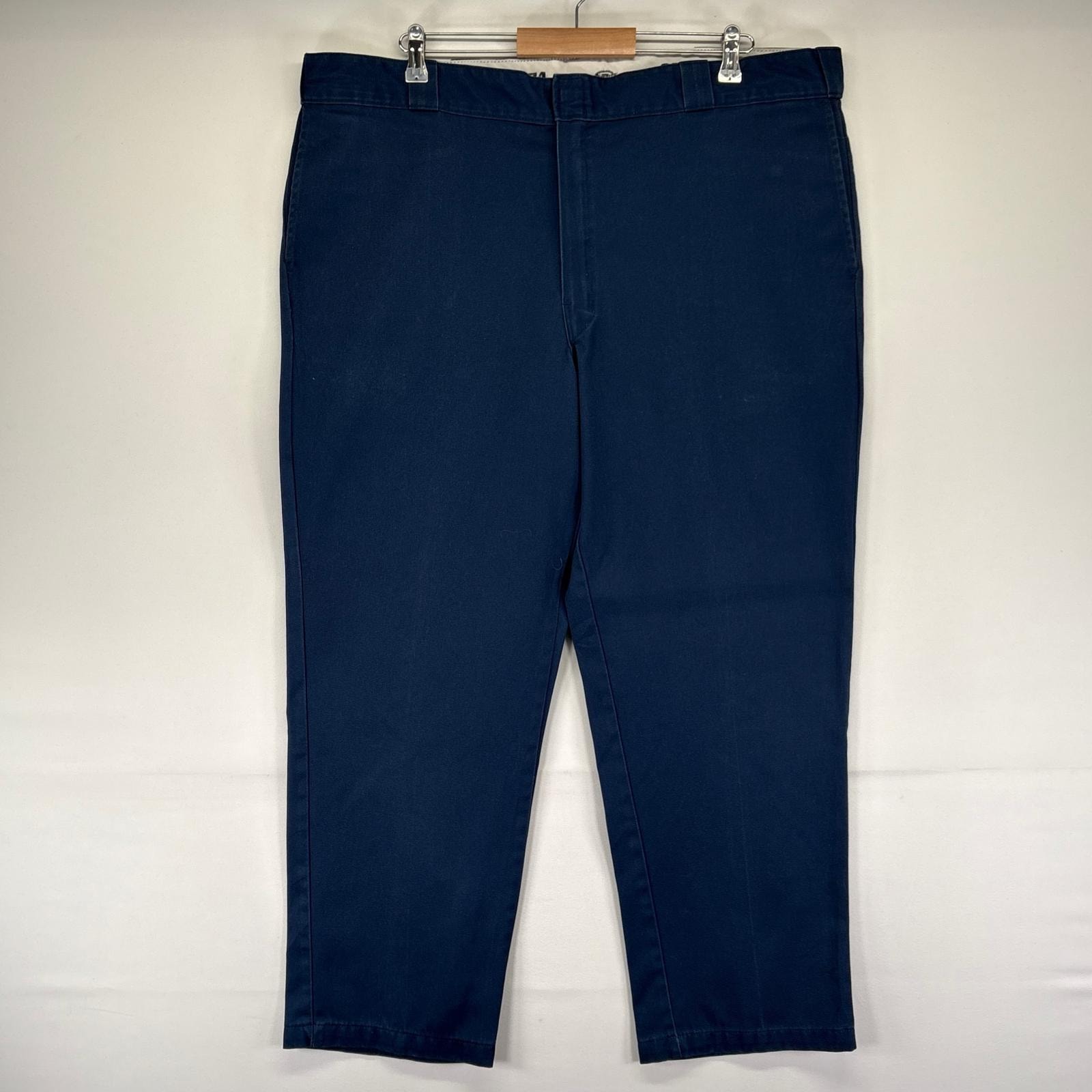 古着 ディッキーズ Dickies パンツ 874 ワーク チノパン ワンポイントロゴ 作業着 大きいサイズ w44 L30  ネイビー系 メンズ