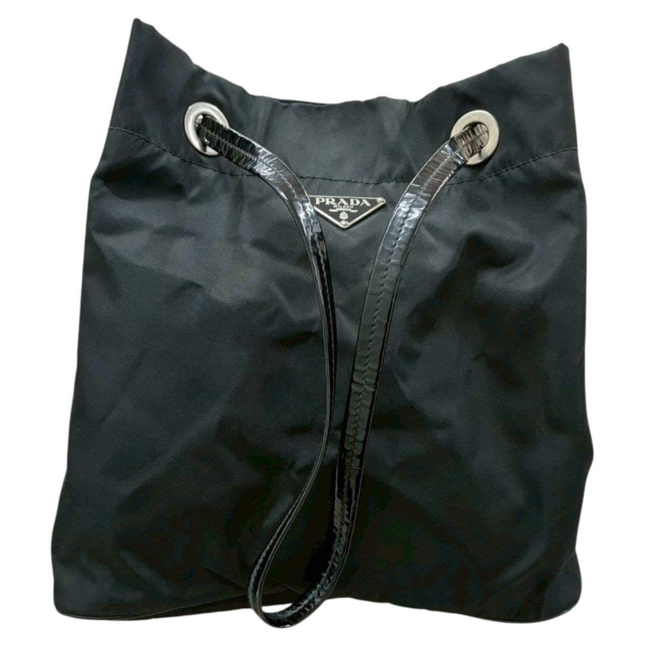 美品 PRADA プラダ 三角ロゴ テスート ブラック ナイロン トートバッグ ショルダーバッグ S1-00036 【中古】