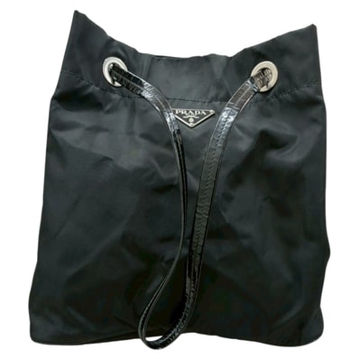 美品 PRADA プラダ 三角ロゴ テスート ブラック ナイロン トートバッグ ショルダーバッグ S1-00036 【中古】