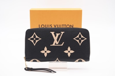 美品 LOUIS VUITTON ルイ・ヴィトン アンプラント ジッピー ウォレット M80481 長財布 バイカラー ブラック ベージュ カーフレザー レディース