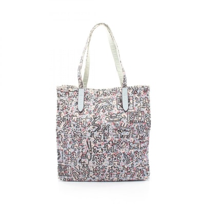 コーチ COACH COACH × KEITH HARING トートバッグ バッグ キャンバス レザー レディース ブルー系 / マルチカラー 28651 【中古】