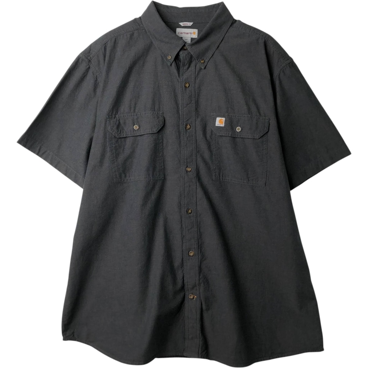古着 カーハート Carhartt ORIGINAL FIT 半袖 ワークシャツ メンズXXL相当/eaa495255