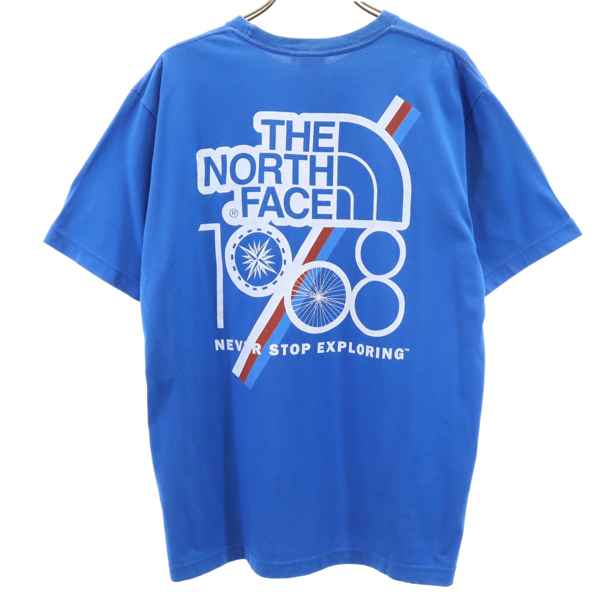 THE NORTH FACE ノースフェイス バックプリント 半袖 Tシャツ L ブルー系 ON31202 アウトドア