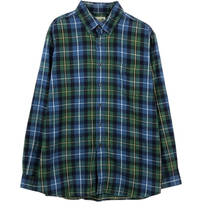 古着 エルエルビーン L.L.Bean 長袖 ボタンダウン フランネルシャツ メンズL相当/eaa675617