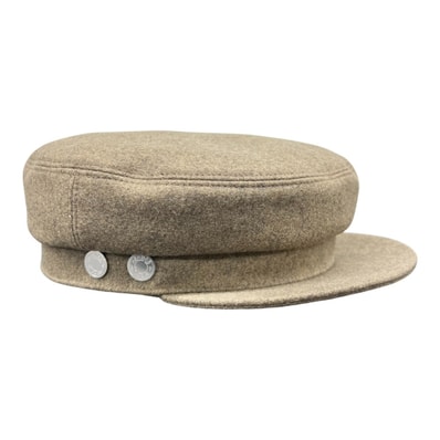 HERMES 展示品級 エルメス DEAUVILLE ドーヴィル セリエ キャスケット ハット 22AW カシミヤ 100% シルク ベージュ サイズ57 帽子 キャップ 極美品 SAランク 中古 鑑定済 エルメス帽子