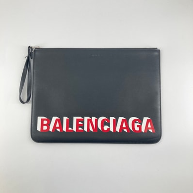 BALENCIAGA(バレンシアガ) ロゴ入り 630626 クラッチバッグ ブラック