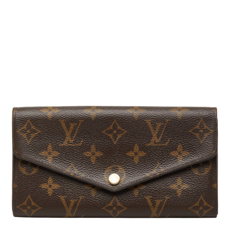 ルイ ヴィトン モノグラム ポルトフォイユ サラ 長財布 M60531 ブラウン PVC レザー レディース LOUIS VUITTON 【中古】