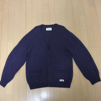 WACKO MARIA MOHAIR KNIT CARDIGAN "Purple"