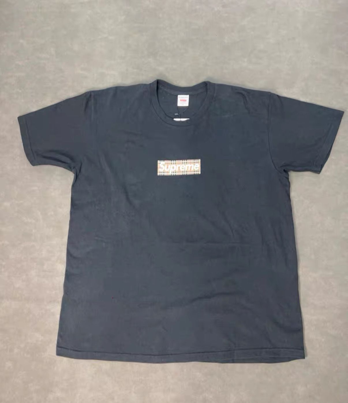 Supreme / Burberry Box Logo Tee "Black"
