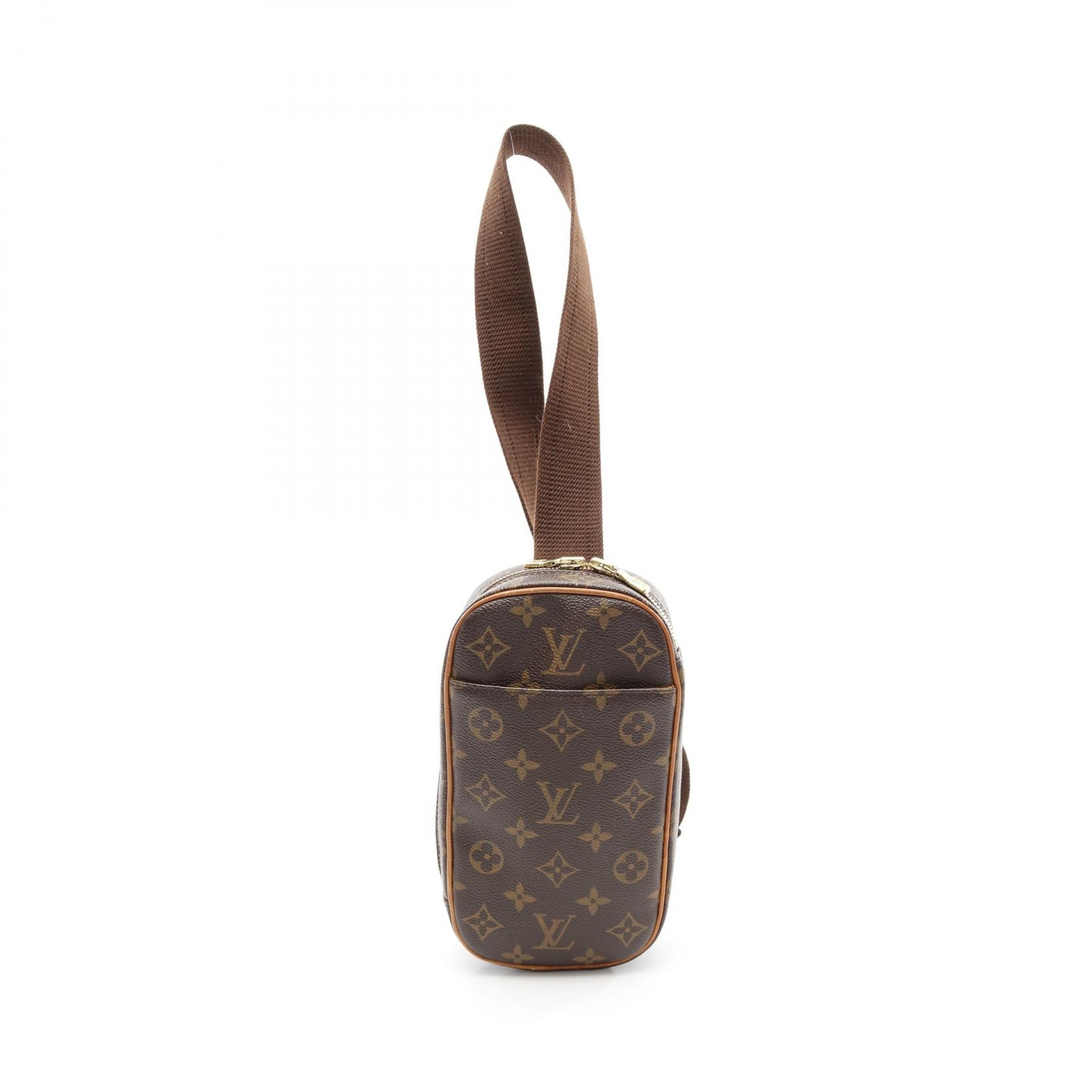 ルイ・ヴィトン LOUIS VUITTON ポシェットガンジュ ウエストバッグ ボディバッグ バッグ PVCコーティングキャンバス レザー モノグラム メンズ レディース ブラウン系 M51870 【中古】
