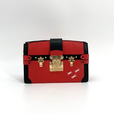 LOUIS VUITTON(ルイ・ヴィトン) エピ トランク レザー チェーンストラップ 2way Sロック金具 M51697 クラッチバッグ レッド×ブラック