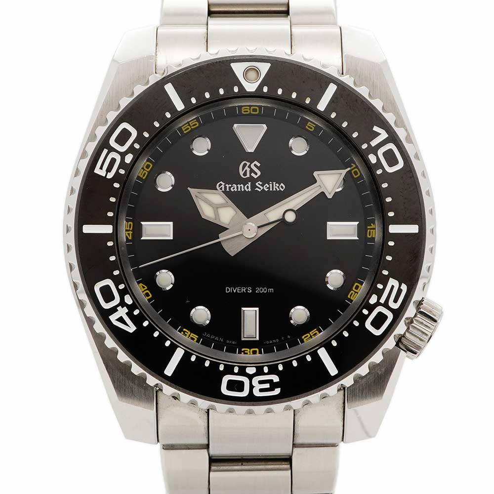 ★SALE【6wdc0231】セイコー グランドセイコー SBGX335/9F61-0AL0 黒文字盤【中古】腕時計 メンズ