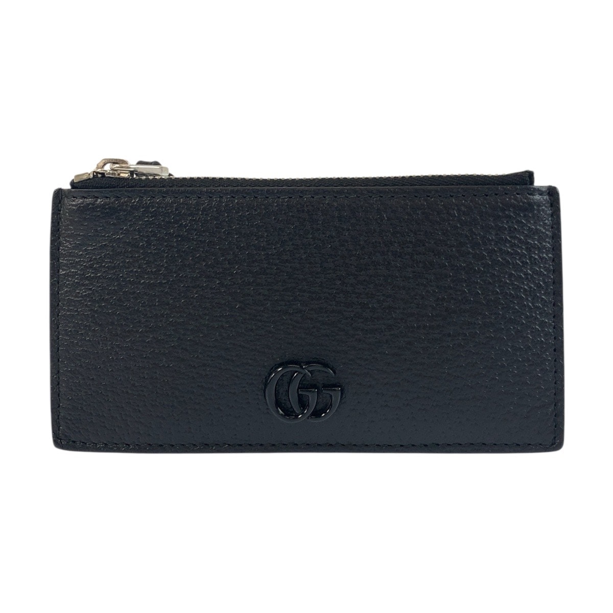 超美品 GUCCI グッチ ダブルG 男女兼用 ブラック 黒 シルバー金具 レザー コインケース フラグメントケース カードケース 504161 【中古】