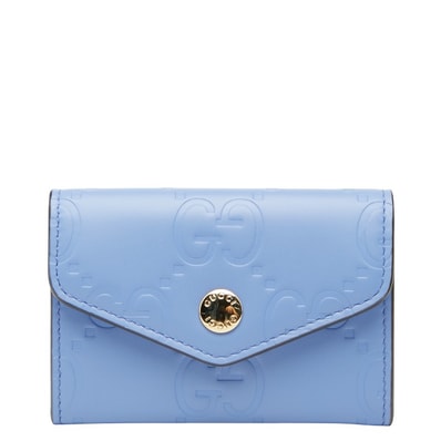 グッチ GGアイコン カードケース 名刺入れ 772792 パープル系 レザー レディース GUCCI 【中古】