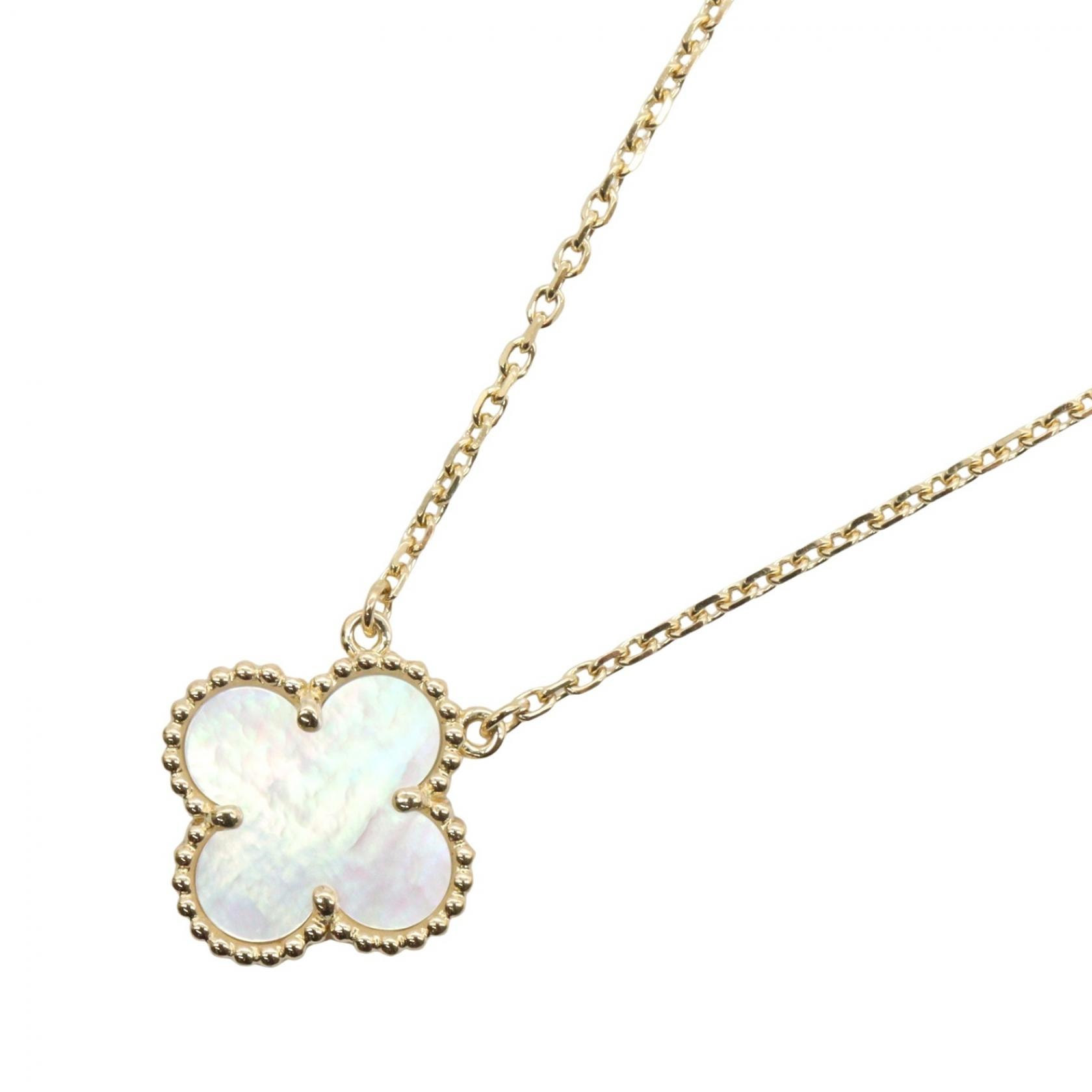 ヴァンクリーフ&アーペル Van Cleef & Arpels ヴィンテージアルハンブラ マザーオブパール ネックレス ネックレス ジュエリー K18(イエローゴールド) マザーオブパール レディース ゴールド系 / ホワイト系
