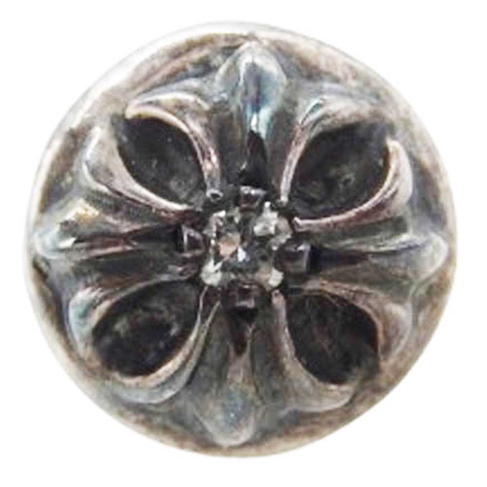 Chrome Hearts Cross Ball Stud Earring 1 Diamond "Silver"