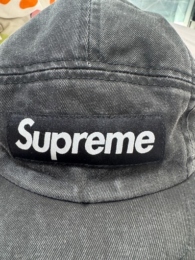 Supreme Washed Chino Twill Camp Cap "Black"
