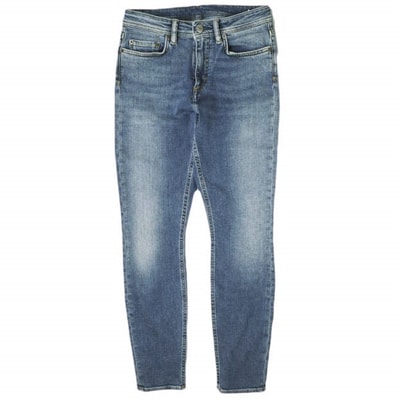 新品 Acne Studios アクネストゥディオズ 23SS イタリア製 Climb Mid Blue ミッドライズスキニーデニムパンツ A00028 26 Indigo ジップフライ ジーンズ ボトムス g19794