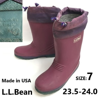 USA製★L.L.Bean/エルエルビーン★暖かインナー付/スノー/レインブーツ/長靴【23.0-23.5-24.0/pink/ピンク】防水/ラバー/Boots/Shoes◆bWB119-5