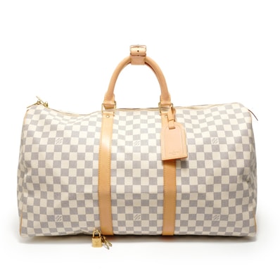 ヴィトン LV 2008年製 ダミエ キーポル50 ボストンバッグ【中古】