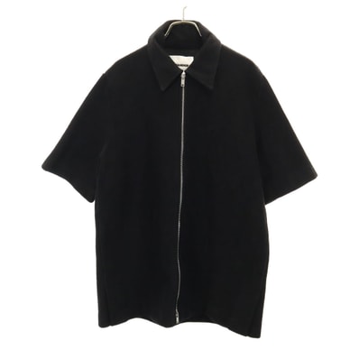 JIL SANDER ジルサンダー イタリア製 半袖 ジップジャケット M 黒