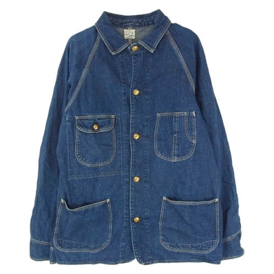 orSlow オアスロウ 50's DENIM COVERALL 1950年 モデル デニム カバーオール ジャケット インディゴブルー系 4【中古】