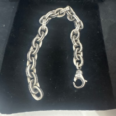 Chrome Hearts Large Paper Chain Bracelet "Silver"