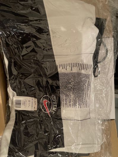 Supreme / Nike Stripe Hooded Sweatshirt "White"