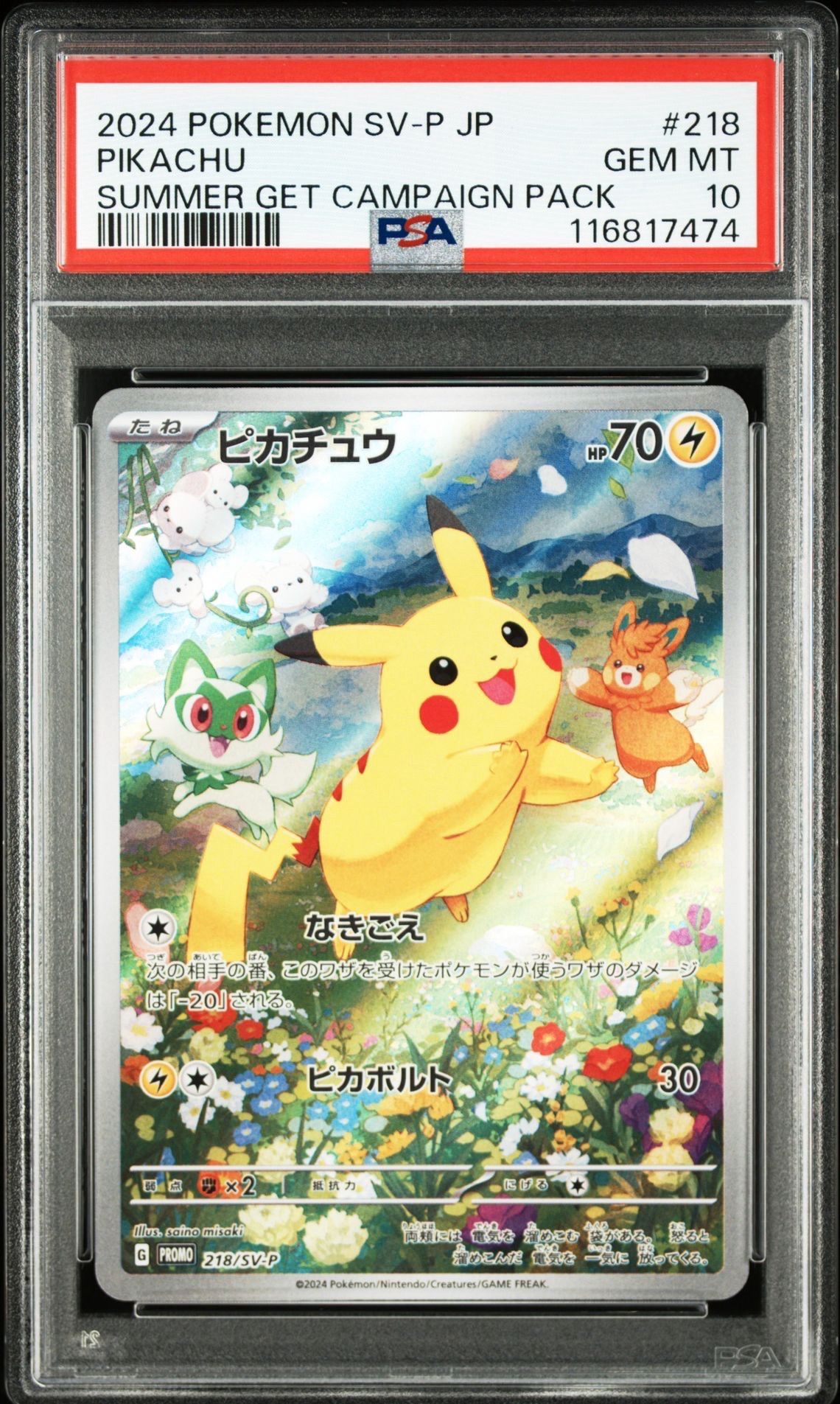ピカチュウ P [SV-P 218](プロモカードパック「ポケカの夏がキタ!プロモカードGetキャンペーン!」)