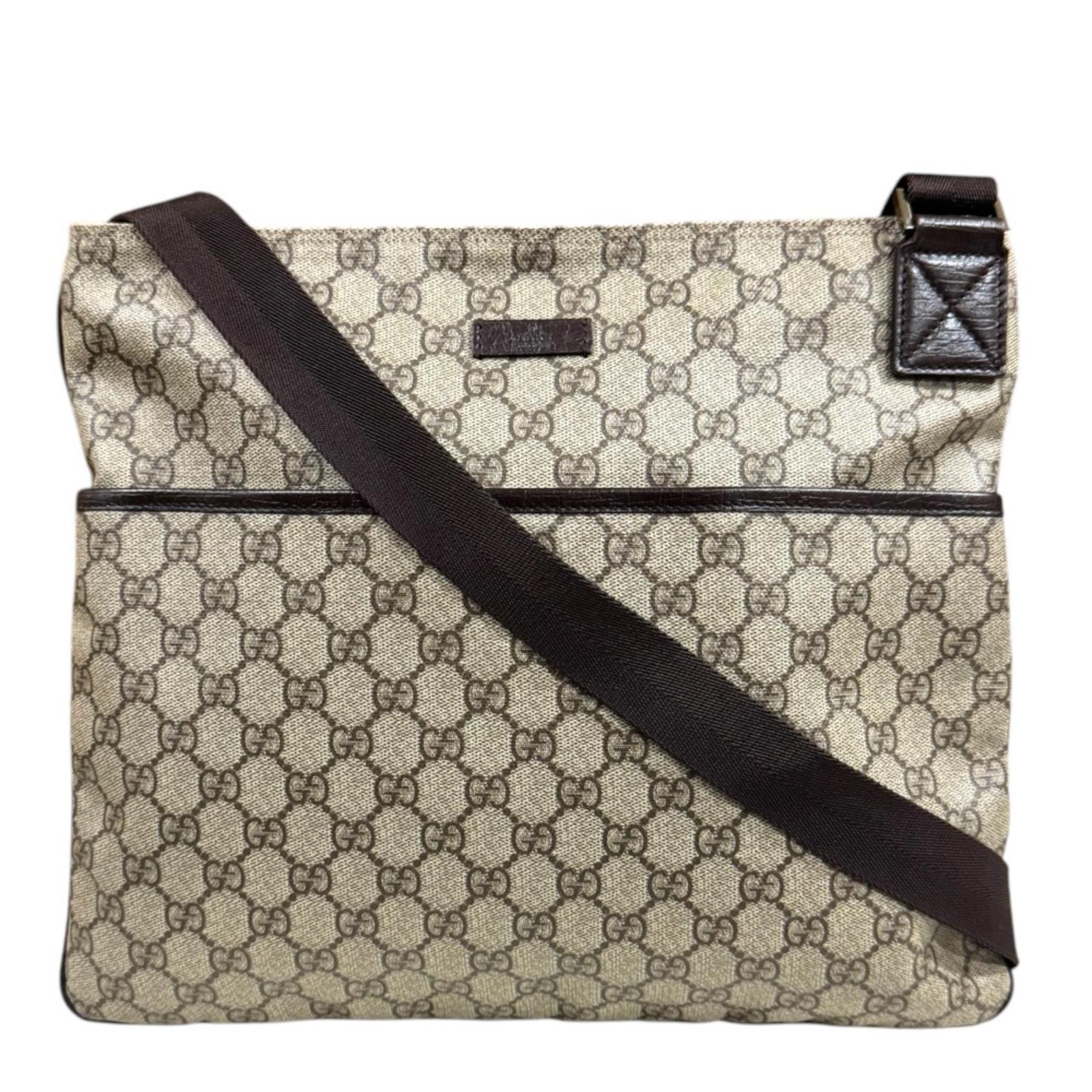 グッチ GGスプリーム ショルダーバッグ GGスプリームキャンバス 141198 ベージュ レディース GUCCI  中古