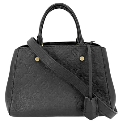 LOUIS VUITTON ルイヴィトン 2WAY モノグラムアンプラント モンテーニュBB ハンドバッグ ショルダーバッグ 肩掛け 斜め掛け ブラック 黒 M41053 ノワール ゴールド金具 レディース【中古品】