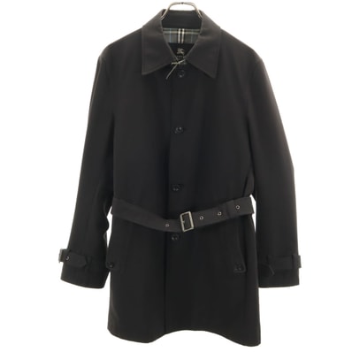 BURBERRY BLACK LABEL バーバリーブラックレーベル ステンカラーコート L ブラック 三陽商会
