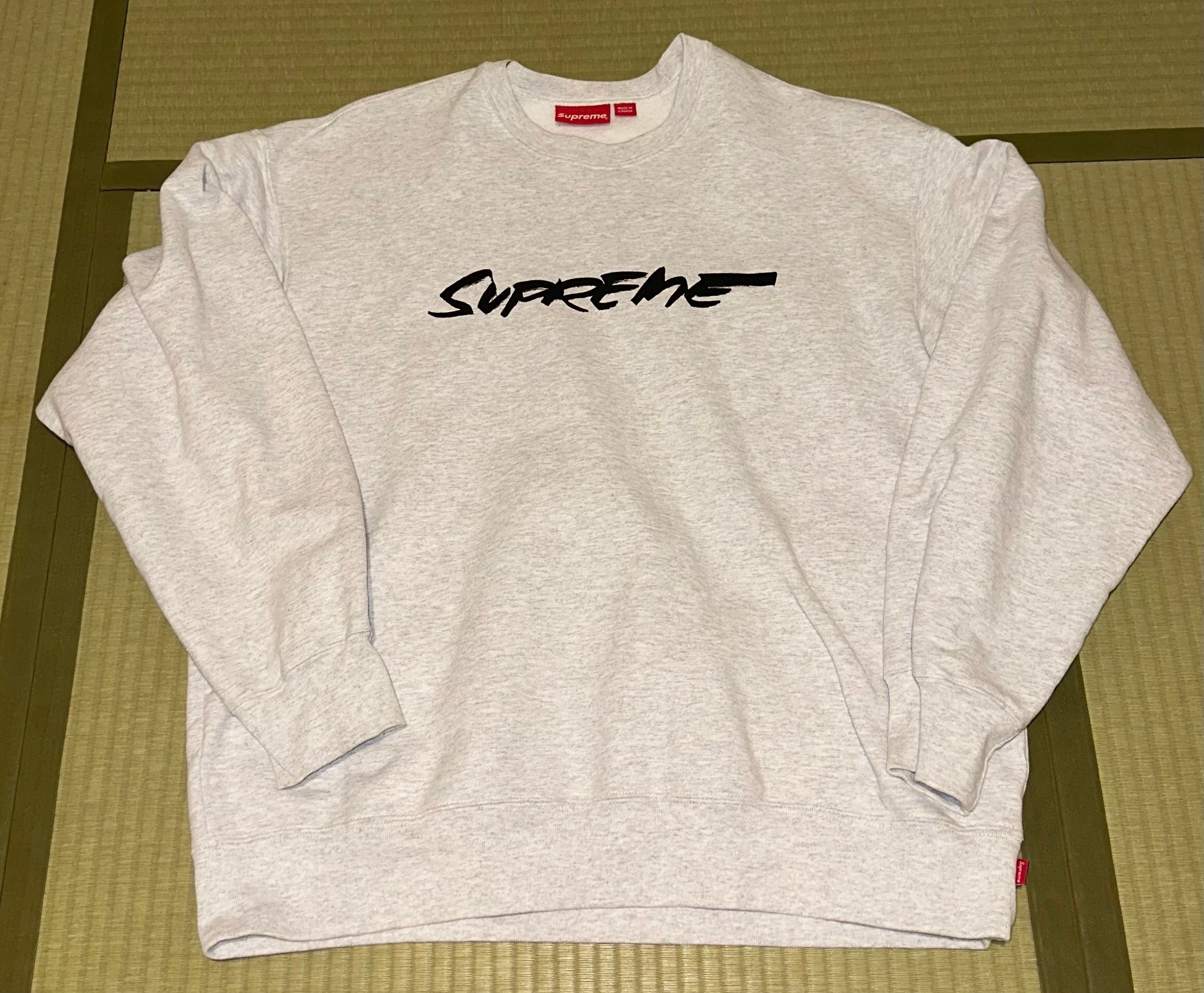 Supreme Futura Logo Crewneck "Grey"