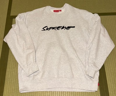 Supreme Futura Logo Crewneck "Grey"