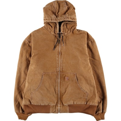 古着 カーハート Carhartt アクティブジャケット 中綿入り ダックフルジップパーカー メンズXL相当/eaa613140