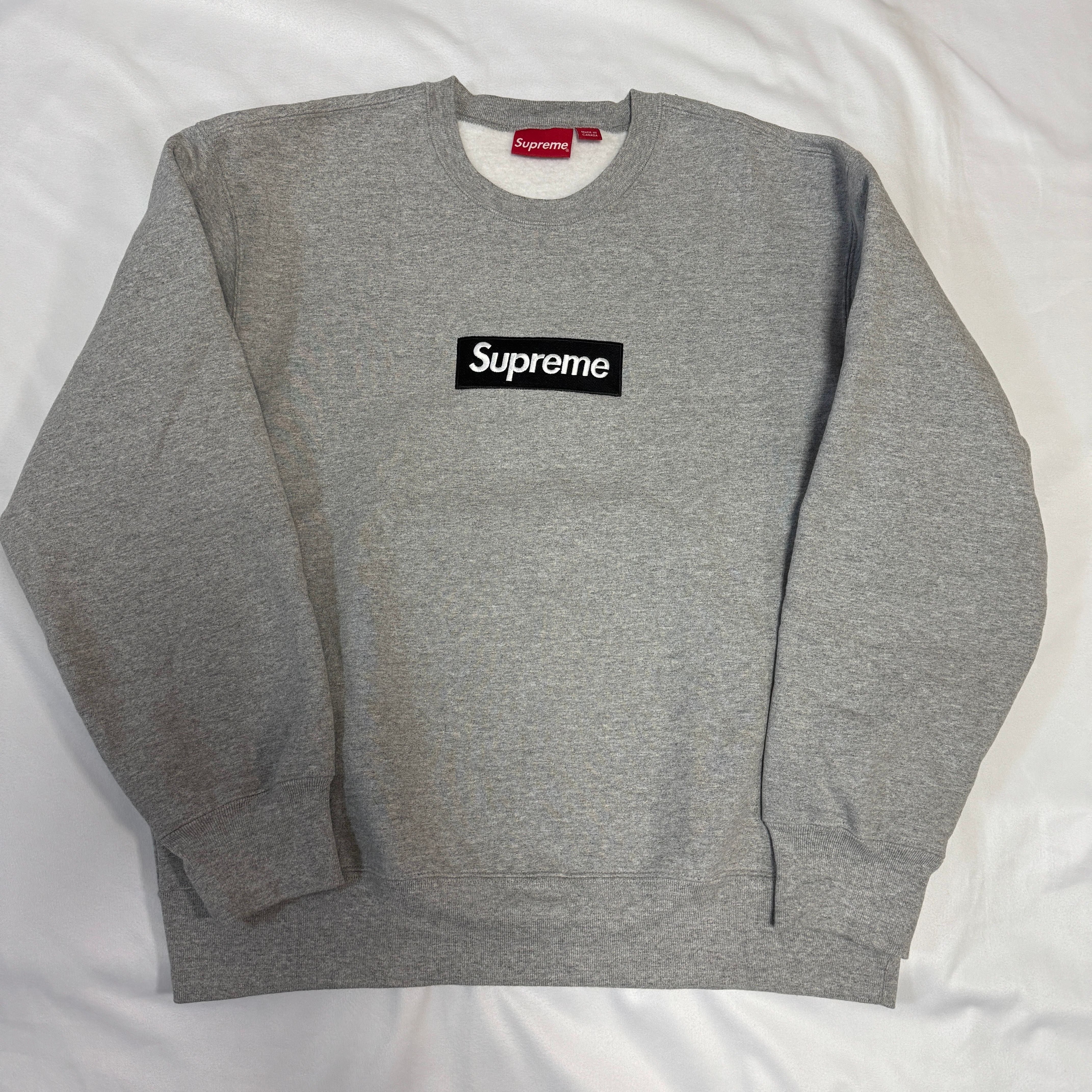 Supreme Box Logo Crewneck "Heather Grey" (22FW)