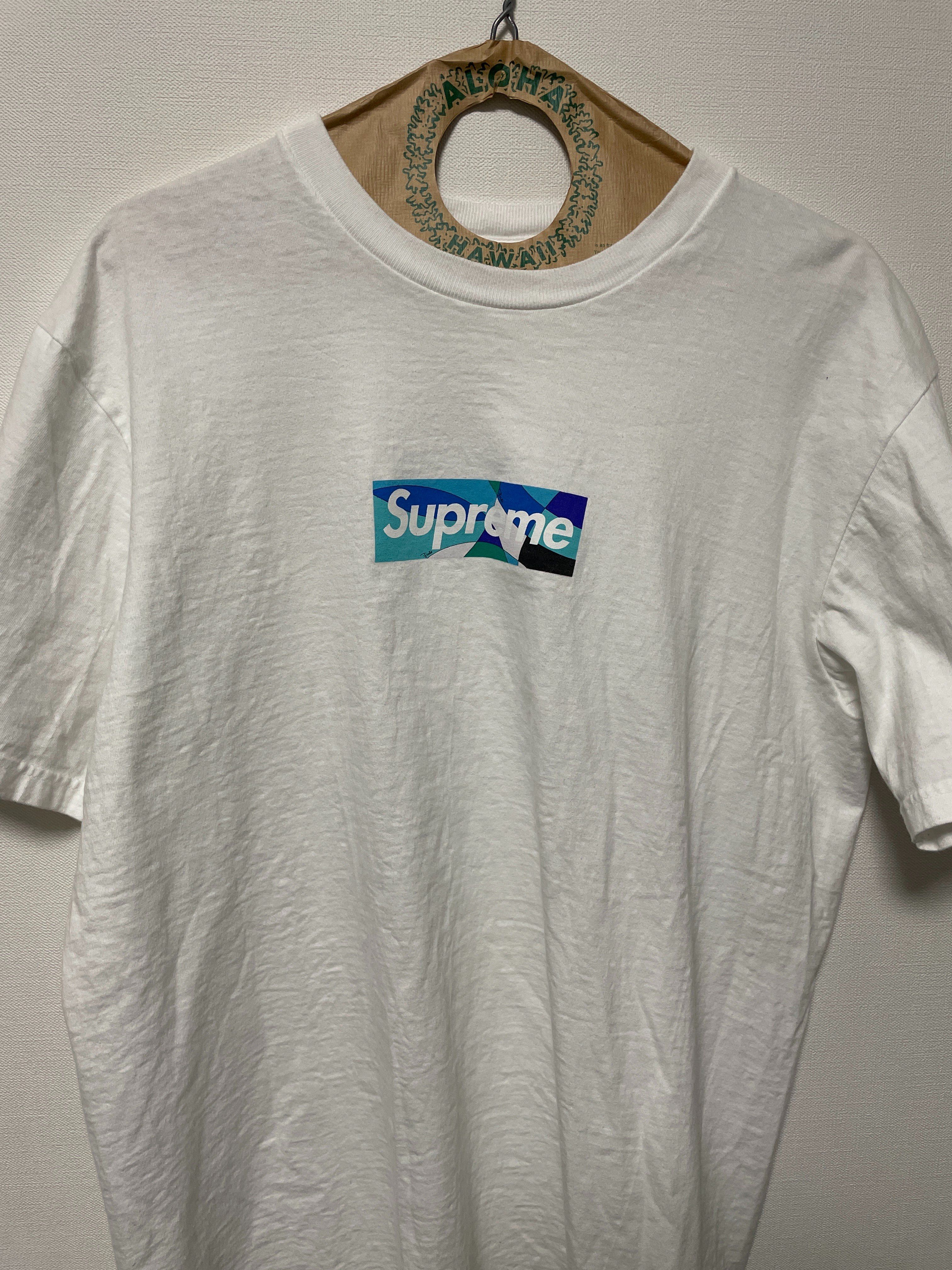 Supreme / Emilio Pucci® Box Logo Tee "White/Blue"