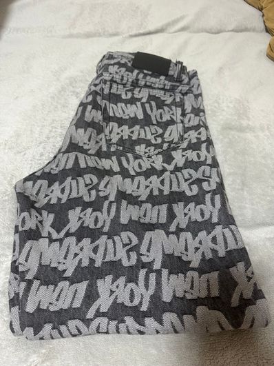 Supreme Fat Tip Jacquard Regular Jean "Black"