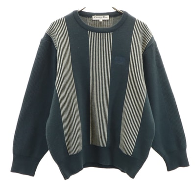 Christian Dior SPORTS クリスチャンディオールスポーツ 90s ウール オールド 長袖 セーター L ネイビー系 ニット