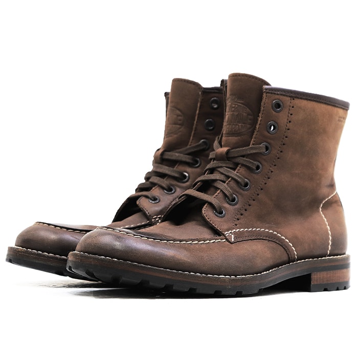 【SALE】WOLVERINE ウルヴァリン レザーブーツ 1000 Mile サイズ 42 メンズ ロゴ Uチップ モカシン ショート シューズ 革靴 ダークブラウン 茶色