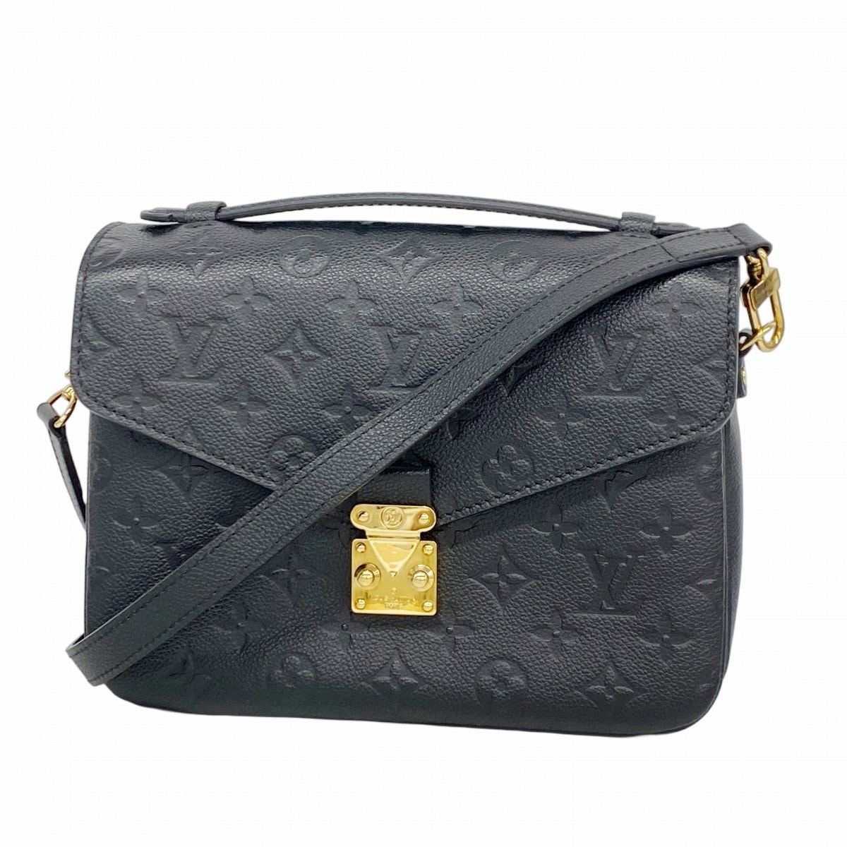 【6dc3101-k】ルイヴィトン ハンドバッグ モノグラム・アンプラント ポシェットメティスMM M41487 ノワール 2wayバッグ【中古】レディース