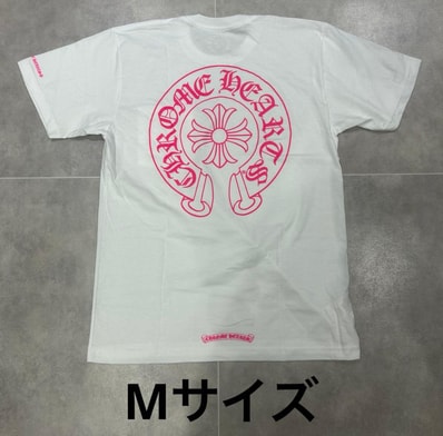 Chrome Hearts Pink Logo Horseshoe S/S Pocket Tee "White"