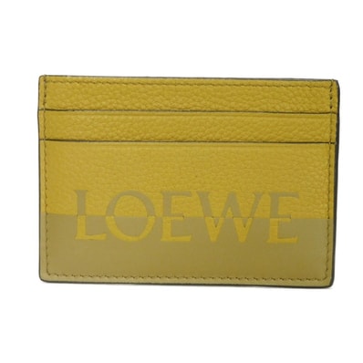LOEWE ロエベ シグネチャー プレーン カードホルダー バイカラー カーキ 型押し カーフ スムース パスケース 名刺入れ ロゴ オリーブ カードケース C314322X01