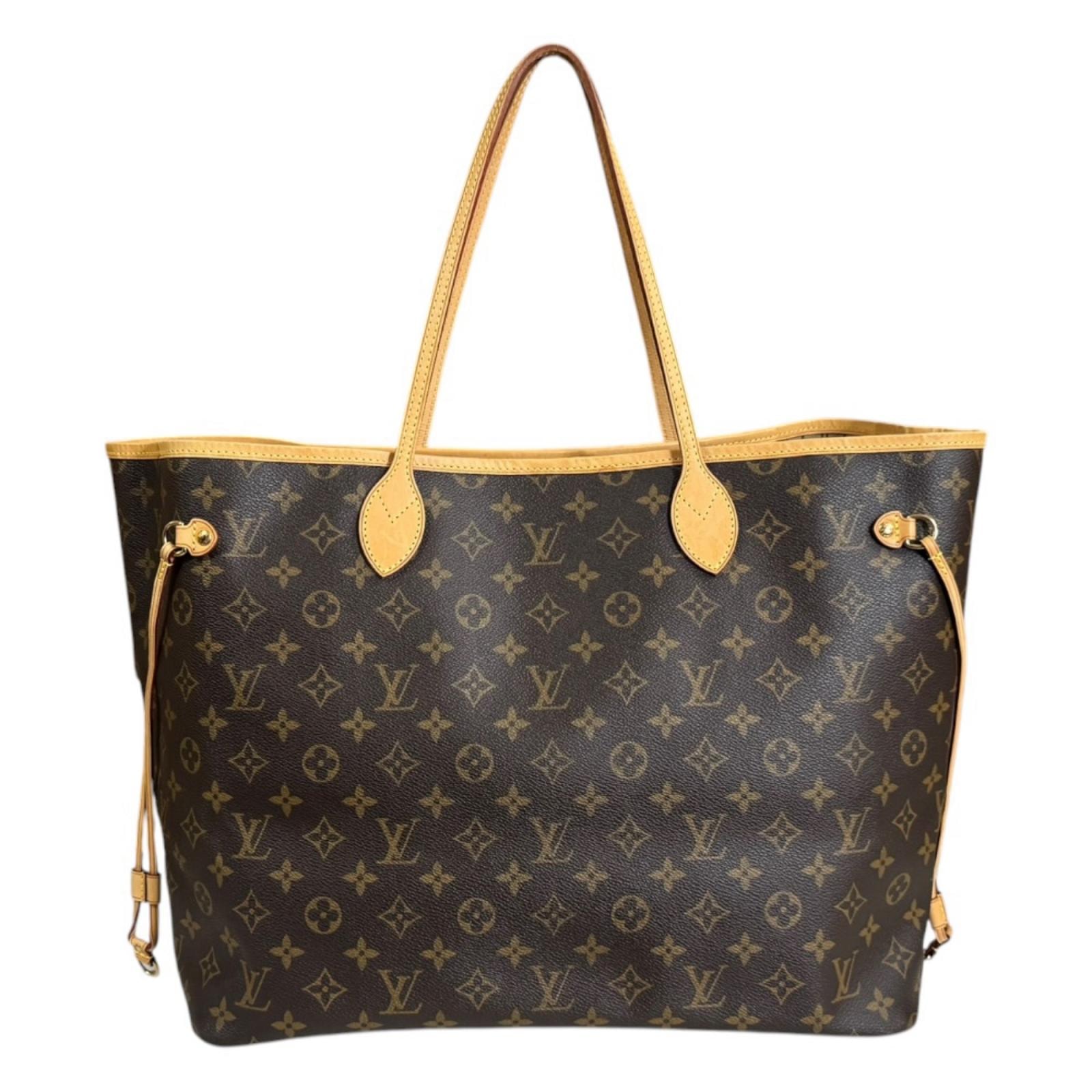 ルイヴィトン ネヴァーフルGM モノグラム トートバッグ モノグラムキャンバス M40157 ブラウン レディース LOUIS VUITTON  中古