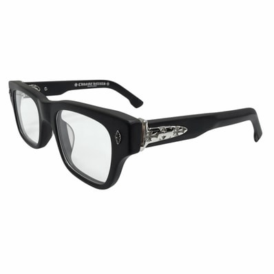 美品 クロムハーツ メガネ CRYPDIC ブラック メンズ 51□22-145