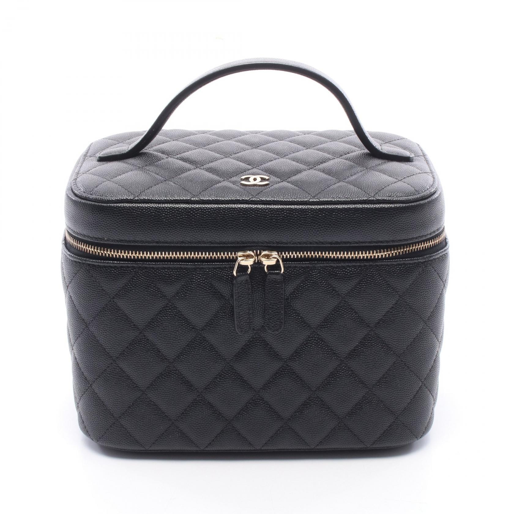 シャネル CHANEL マトラッセ ハンドバッグ バッグ キャビアスキン(グレインドカーフ) レディース ブラック系 A80913 【中古】