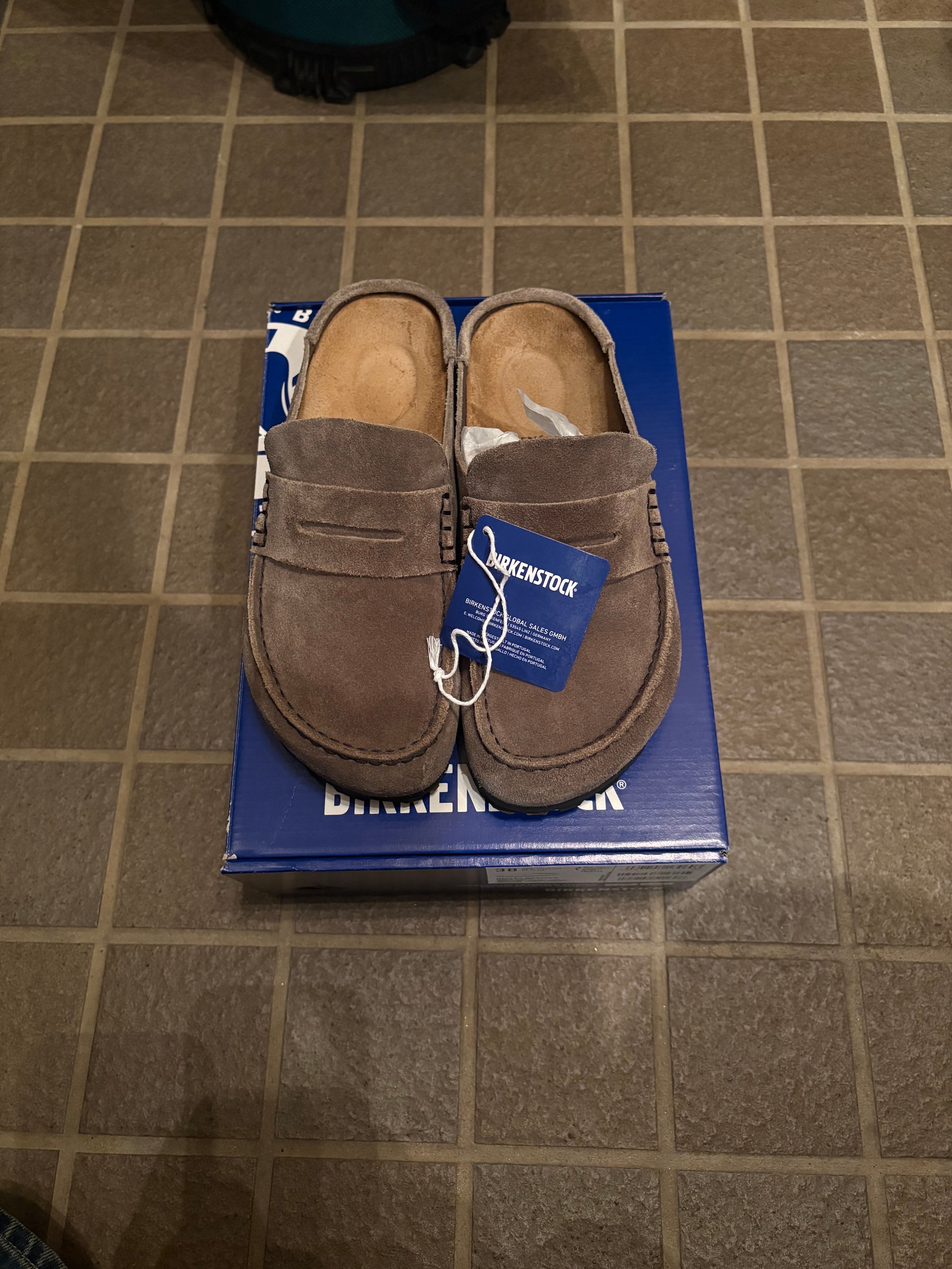 BIRKENSTOCK Naples Wrapped Suede Leather Oiled "Concrete Gray"