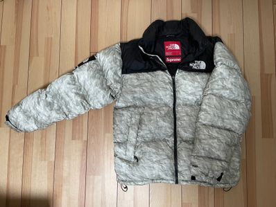 Supreme x The North Face Nuptse Jacket "White Paper Print"
